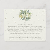 Cream Snowberry+Eucalyptus Boeket Routebeschrijvin Informatiekaartje (Voorkant)