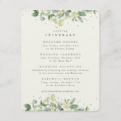 Cream Snowberry + Eucalyptus Edged Bruiloft Route Informatiekaartje (Voorkant)