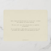 Cream Snowberry + Eucalyptus kerstfoto Folie Feestdagenkaart (Achterkant)