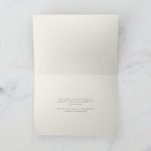 Cream Snowberry + Eucalyptus trouwfoto Bedankkaart (Binnen)