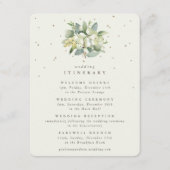 Cream Snowberry + Eucalyptus trouwroute Informatiekaartje (Voorkant)