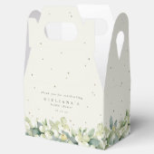 Cream Snowberry+Eucalyptus Winter Vrijgezellenfees Bedankdoosjes (Geopend)