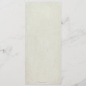 Cream Snowberry Kerstdiner Flat 4 gangen Menu (Achterkant)