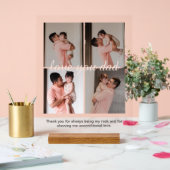 Cream Soft Happy Vaderdag Gift Fotocollage Acryl Bord (Huwelijk)