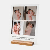 Cream Soft Happy Vaderdag Gift Fotocollage Acryl Bord (Hoek)