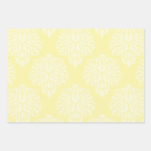 Cream Southern Cottage Damask Inpakpapier Vel (Voorkant 2)