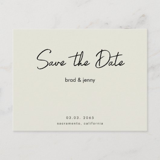 Cream sparen het Briefkaart van de Uitnodiging van (Voorkant)