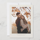 Cream Squiggly Wavy Lijst Wedding Save The Date (Achterkant)