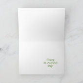 Cream St. Patrick's Day Shamrock Kaart (Binnen)