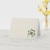 Cream St. Patrick's Day Shamrock Kaart (Gele Bloem)