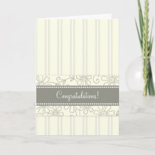 Cream Stripes Gefeliciteerd met je verwachting Kaart