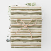 Cream Stripes Motorcycle Ivy Oerwoud Verjaardag Inpakpapier Vel (In situ)