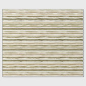 Cream Stripes Verjaardag Cadeaupapier (Vlak)