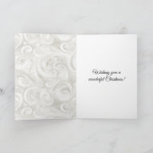 Cream Swirls Christmas Tree Ladder with Blanket Kaart (Binnen)