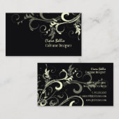 Cream Swirls / Costume Designer / DIY kleur Visitekaartje (Voorkant / Achterkant)