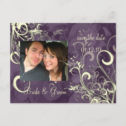 CREAM SWIRLS SAVE THE DATE, Foto Aankondigingskaart (Voorkant)