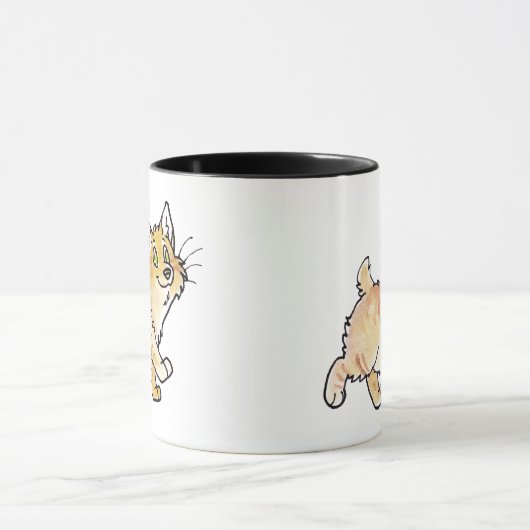 Cream Tabby Manx Kat Mok (Midden)