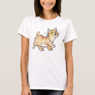 Cream Tabby Manx Kat T-shirt