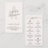 Cream Tan Beige Lash Extension Aftercare Visitekaartje (Voorkant / Achterkant)