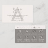 Cream Tan Botox Aftercare Instructions Visitekaartje (Voorkant / Achterkant)