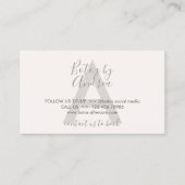 Cream Tan Botox Aftercare Instructions Visitekaartje (Voorkant)