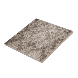 Cream, Tan Damask Tegeltje