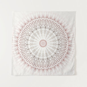 Cream Tan Neutrals Mandala Wandkleed