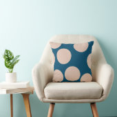 Cream Tan Polka Dots on Ocean Blue Kussen (Stoel)