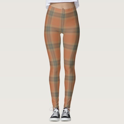 Cream Tartan Leggings (Voorkant)