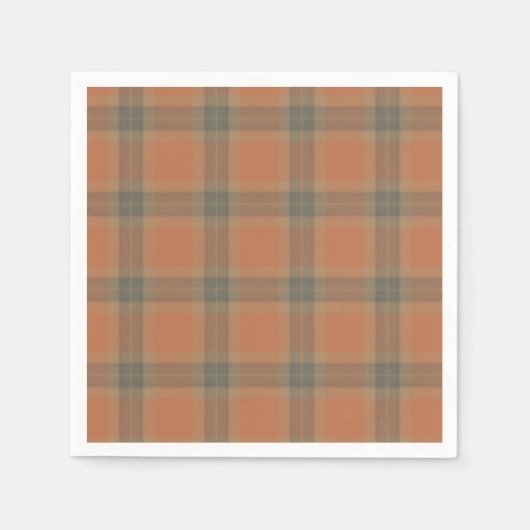 Cream Tartan Paper Napkins Servet (Voorkant)