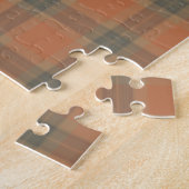 Cream Tartan Puzzle Legpuzzel (Zijkant)
