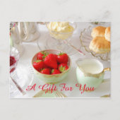 Cream Tea Cadeaubon Briefkaart (Voorkant)
