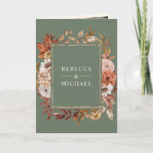 Cream Terracotta Floral QR Code Sage Green Wedding (Voorkant)