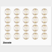 Cream & Terracotta Wildflower Boho Wedding Ronde Sticker (Vel)