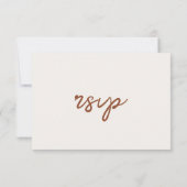 Cream & Terracotta Wildflower Boho Wedding RSVP (Achterkant)