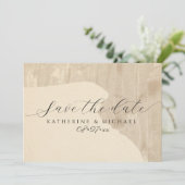 Cream tone Wedding Save The Date (Staand voorkant)