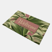 Cream  Tropical Palm Deurmat (Schuin)