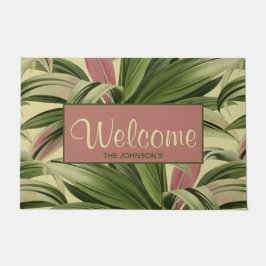 Cream  Tropical Palm Deurmat