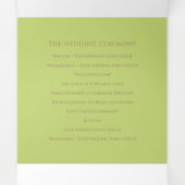 Cream tulips hartverhaal toewijding bruiloft drieluik programma (Binnenkant midden)