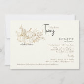 Cream Twins Little Pumpkins Baby shower Kaart (Voorkant)