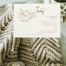 Cream Twins Little Pumpkins Baby shower