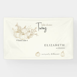 Cream Twins Little Pumpkins Baby shower Spandoek