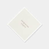 Cream Tying The Knot Cocktail Servet (Hoek)