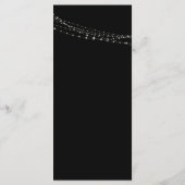 Cream Typografie 32, Zwarte Licht Strings Menu (Achterkant)