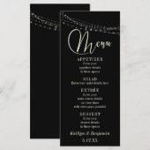 Cream Typografie 32, Zwarte Licht Strings Menu 2 (Voorkant / Achterkant)