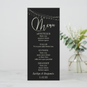 Cream Typografie 32, Zwarte Licht Strings Menu 2 (Staand voorkant)