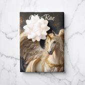  Cream Unicorn Pegasus Floral Fantasy Inpakpapier Vel