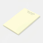 Cream Unique Classic Personalized Custom Own Name Post-it® Notes (Schuin)