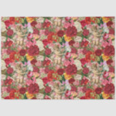  Cream Victoriaans Cherubs en Rozen Collage Tissuepapier (Voorkant)