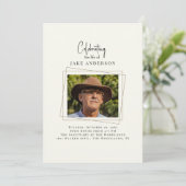 Cream Viering van het Leven Foto Kaart (Staand voorkant)